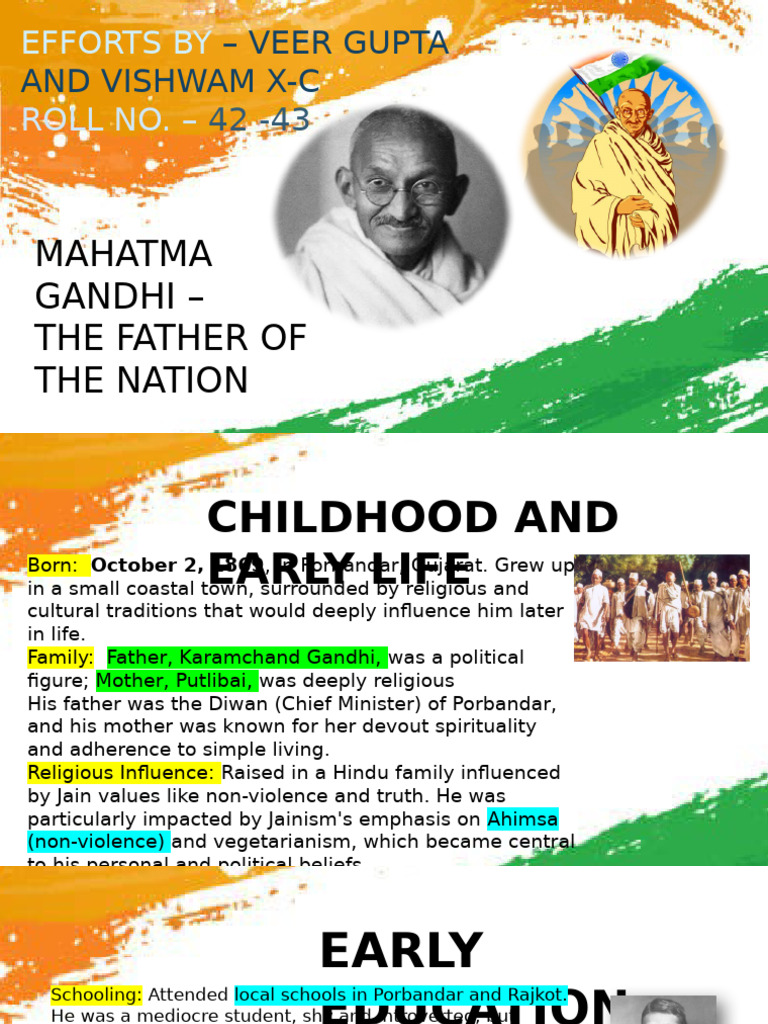 Gandhi's Early Life and Activism | PDF | Mahatma Gandhi | Nonviolence