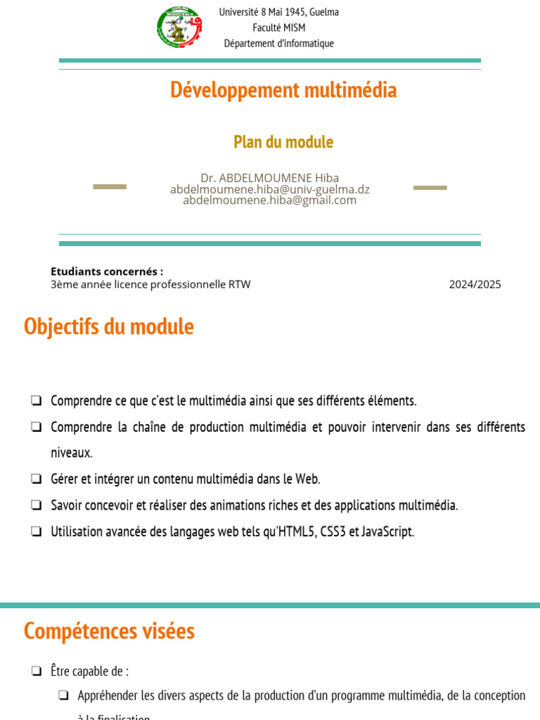 Formation en Développement Multimédia | PDF | Multimédia | Internet