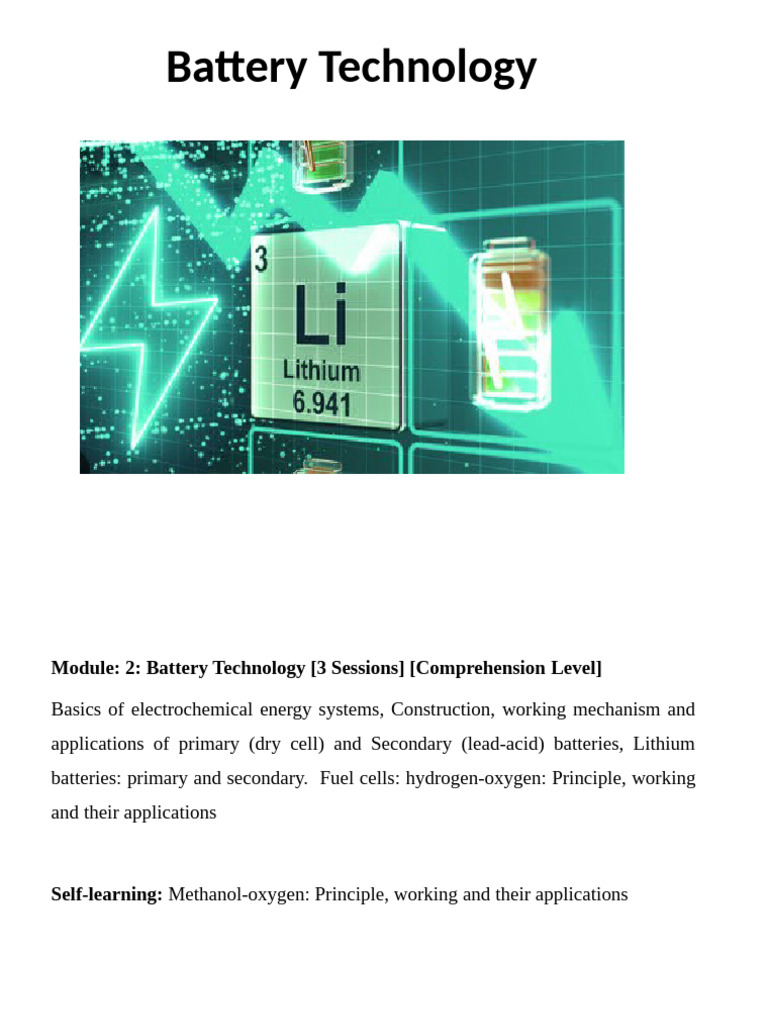 Understanding Battery Technology Basics | PDF | Electrochemistry | Redox