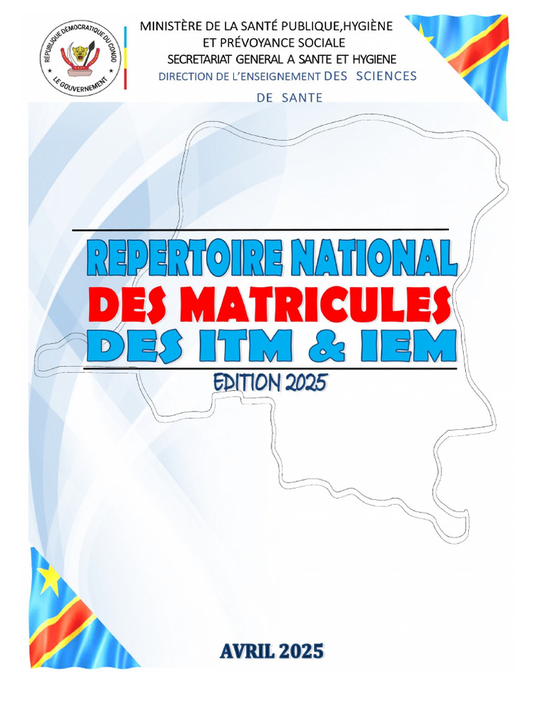 Immatriculation des ITM/IEM en RDC | PDF | Kinshasa