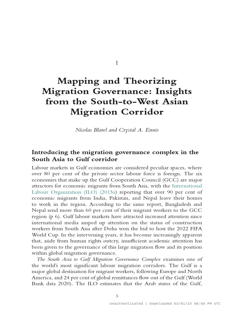 Mapping and Theorizing Migration Governance Insigh | PDF | Human ...