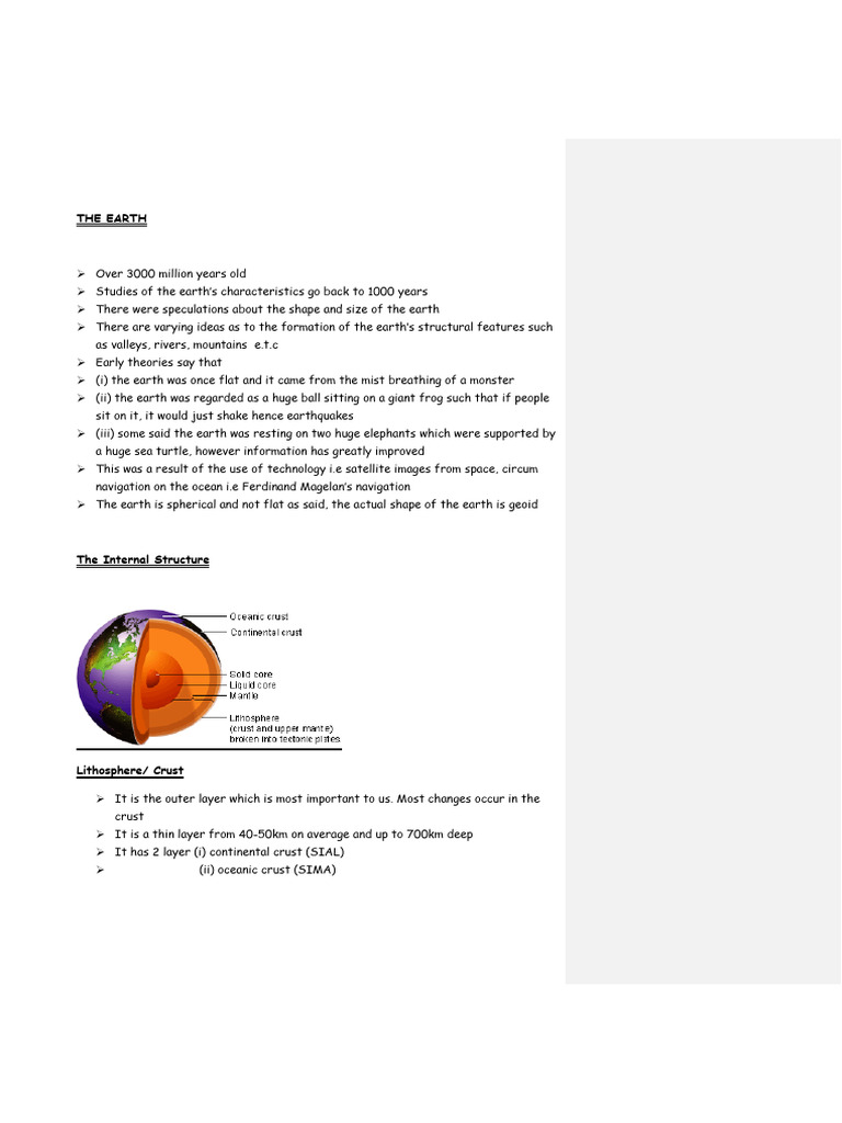 Earth's Structure and Continental Drift | PDF | Volcano | Lava