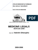 Medicina Legala (Forensic Medicine) - ROMANIAN