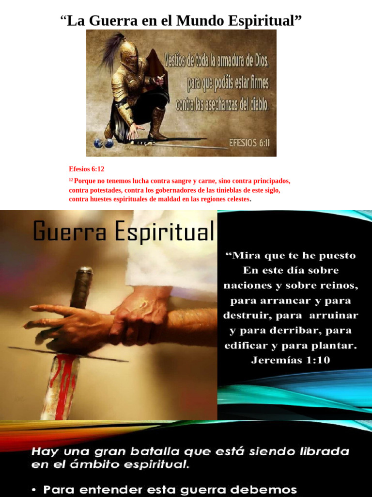 La Guerra en El Mundo Espiritual | PDF | Espada | Satán