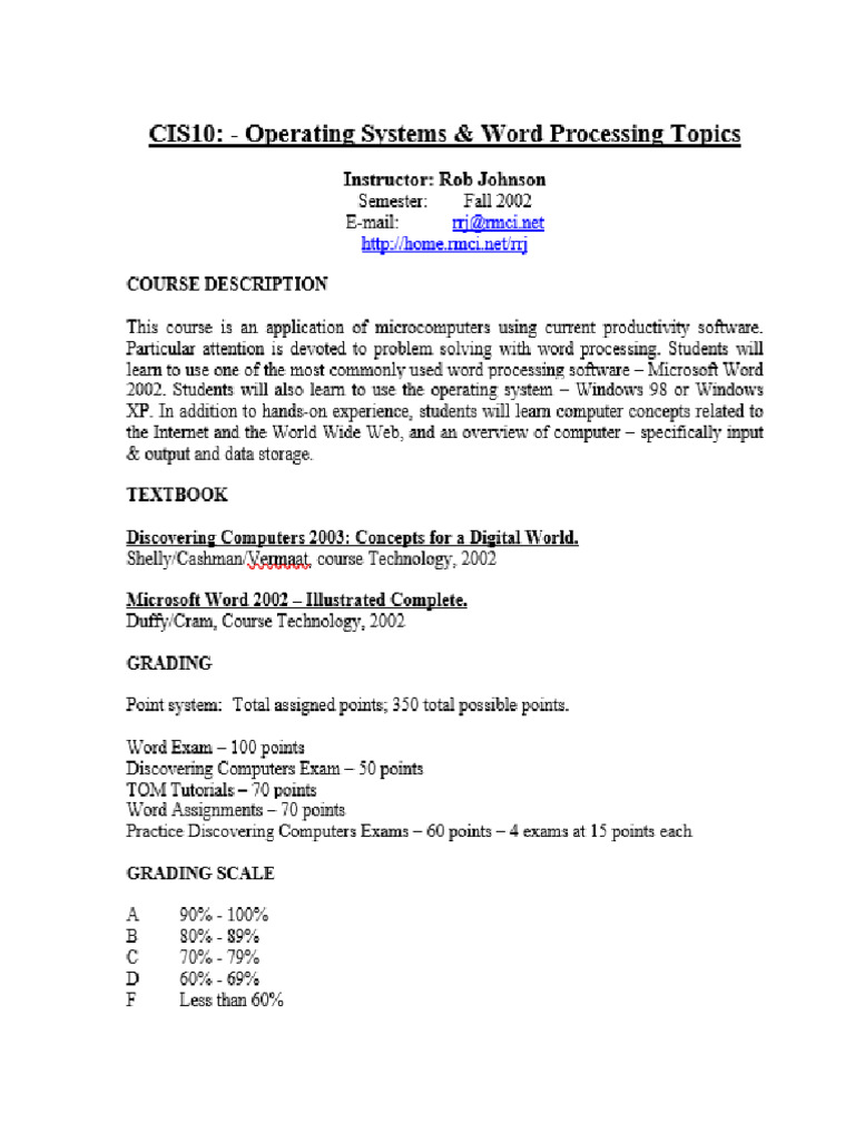 MS Word Text Assignment | PDF