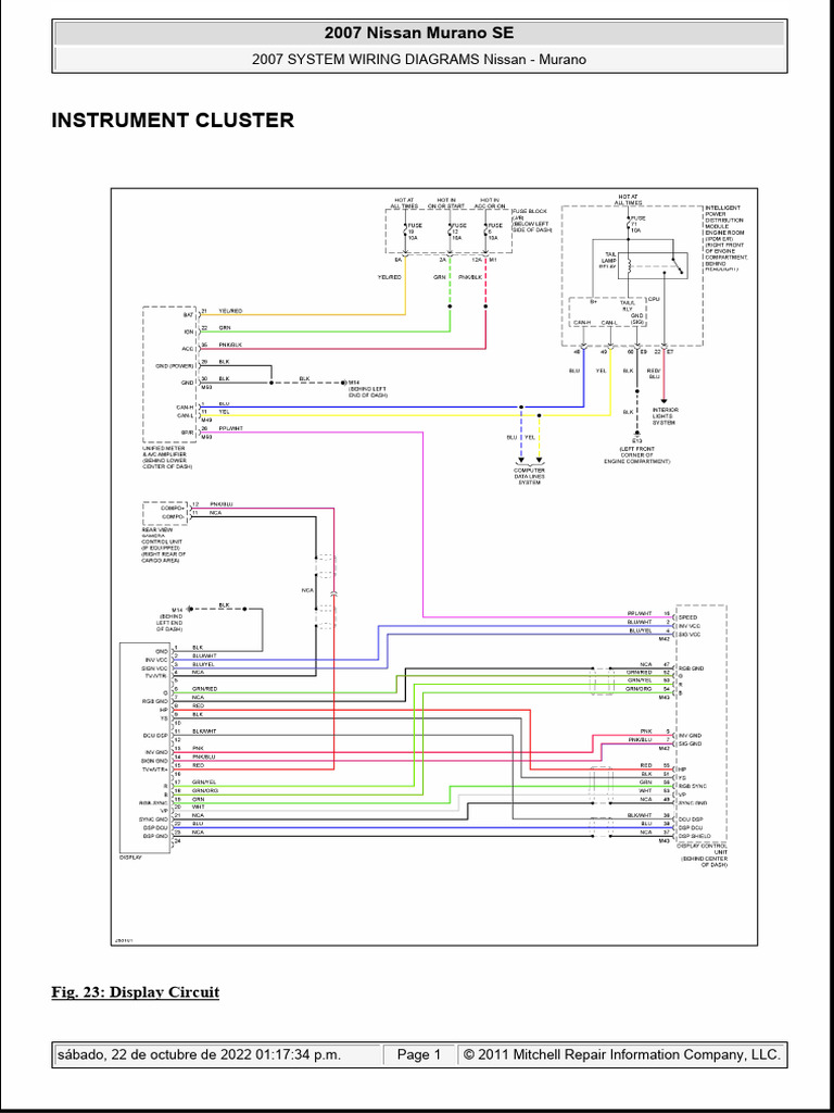 2007 Nissan Murano Wiring Diagrams PDF