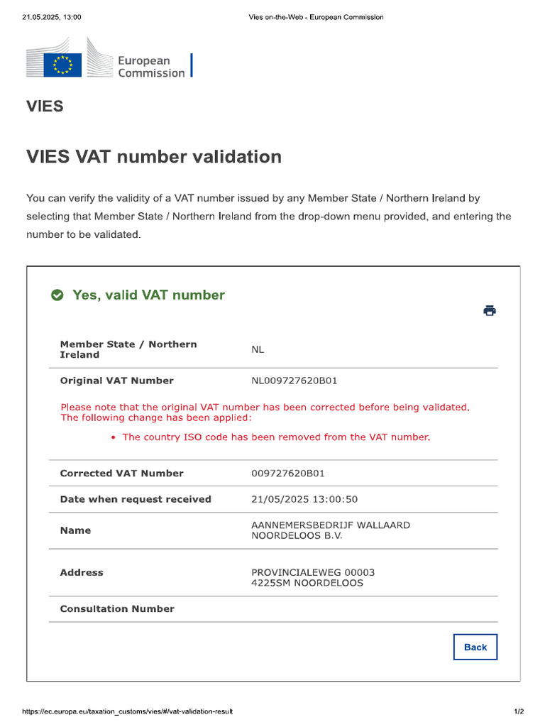 Vat Eu Validation | PDF