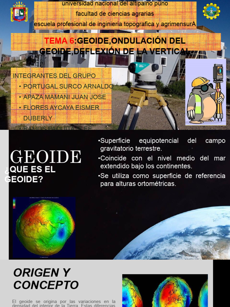 Ondulación y Deflexión del Geoide | PDF | Geodesia | Latitud