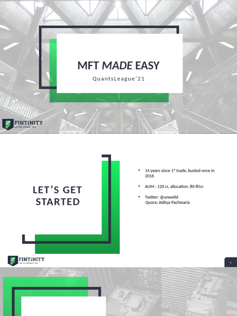 MFT Trading Strategies Overview | PDF | Day Trading | Option (Finance)