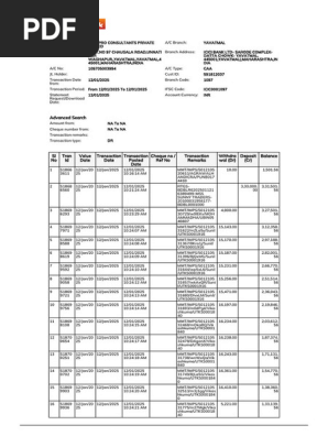 Detailed Statement | PDF