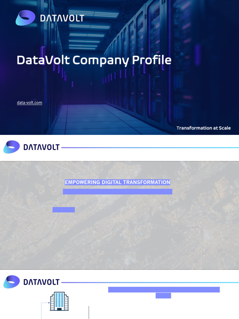 DataVolt: Pioneering Sustainable Data Centers | PDF | Data Center ...