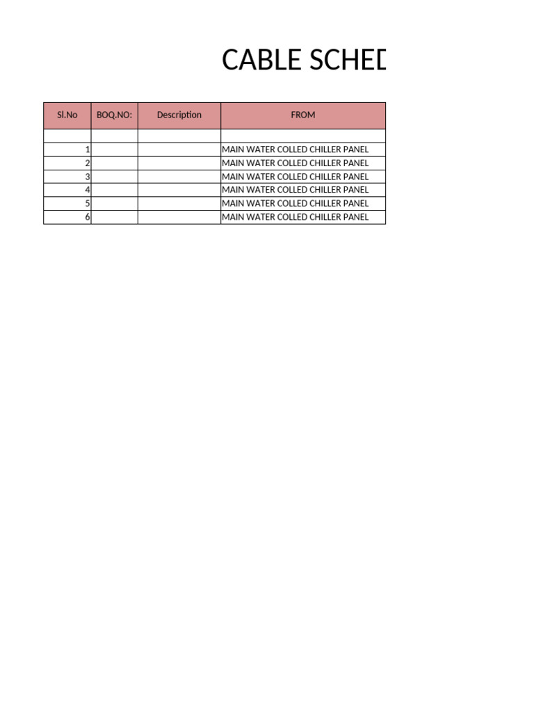 Level-3 Cable Schedule | PDF