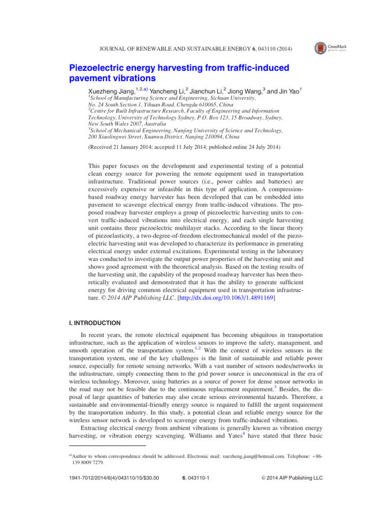 OneRead 20250508 1032 | PDF | Energy Harvesting | Piezoelectricity