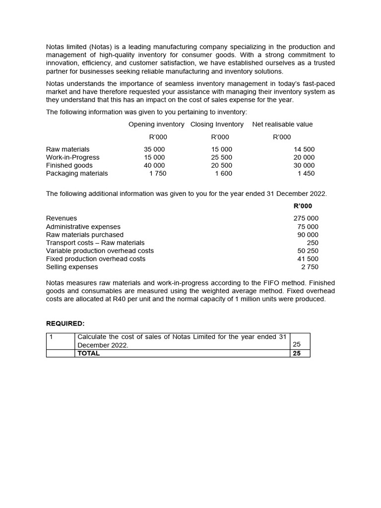 Tutorial 3 - Unseen | PDF | Inventory | Cost Of Goods Sold