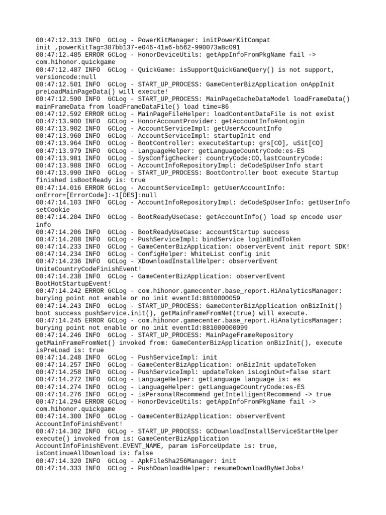Honor Device Log Analysis Report | PDF | Computing | Software