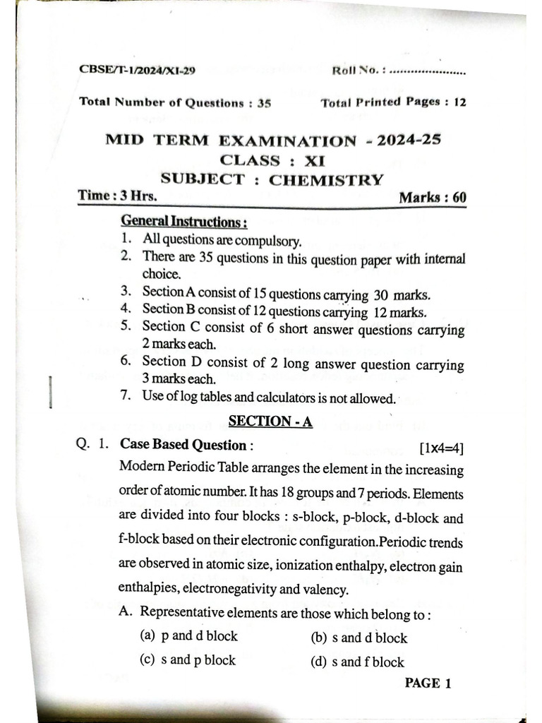 Chemistry Mid Term | PDF