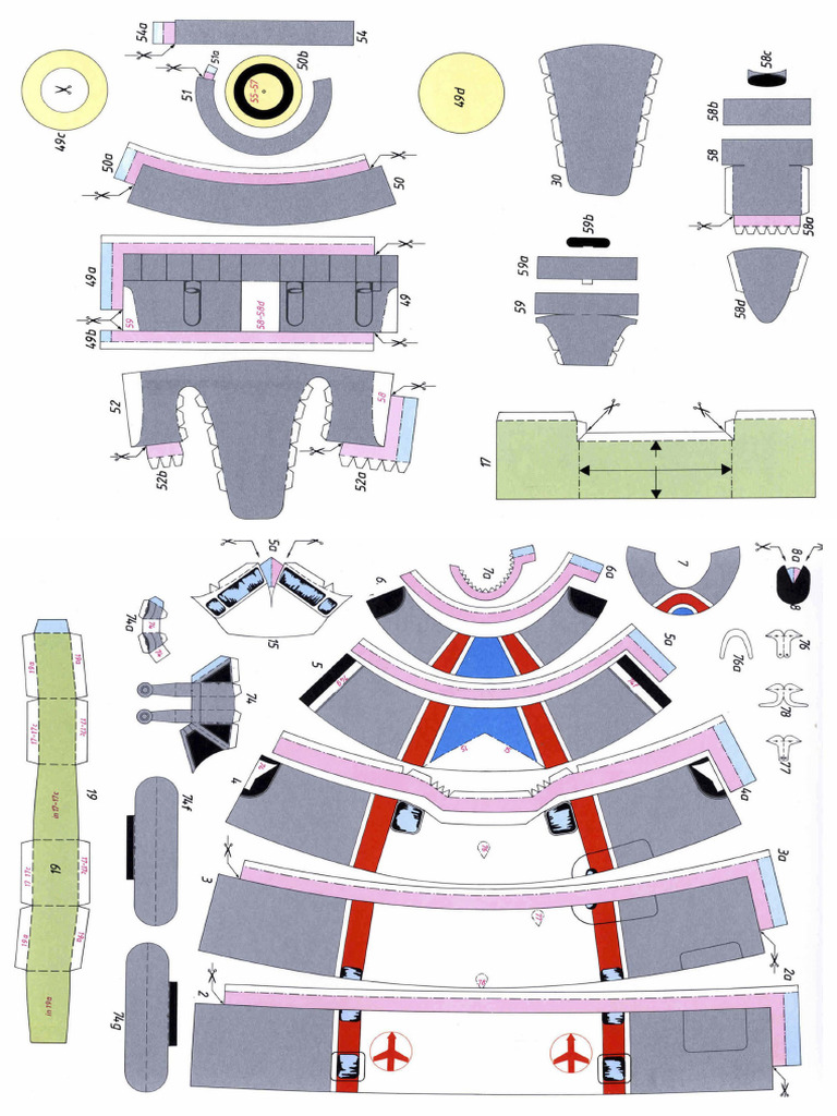 DC-7C Swissair Schreiber-Bogen 1-72 A4x9 | PDF