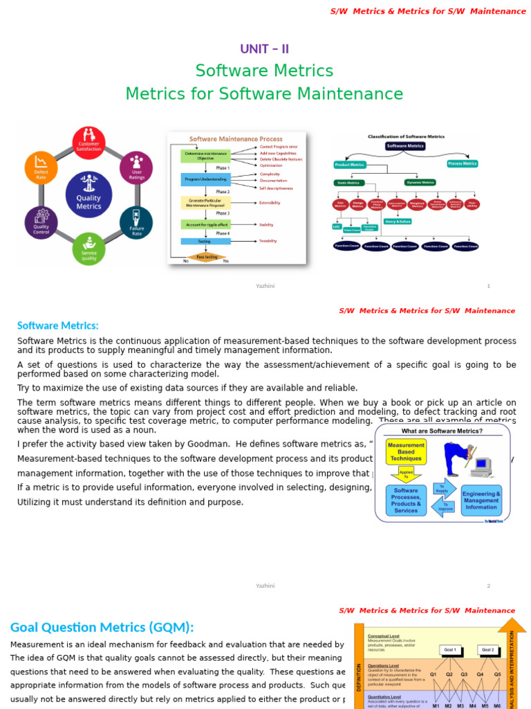 Software Maintenance Quality Metrics | PDF | Performance Indicator ...