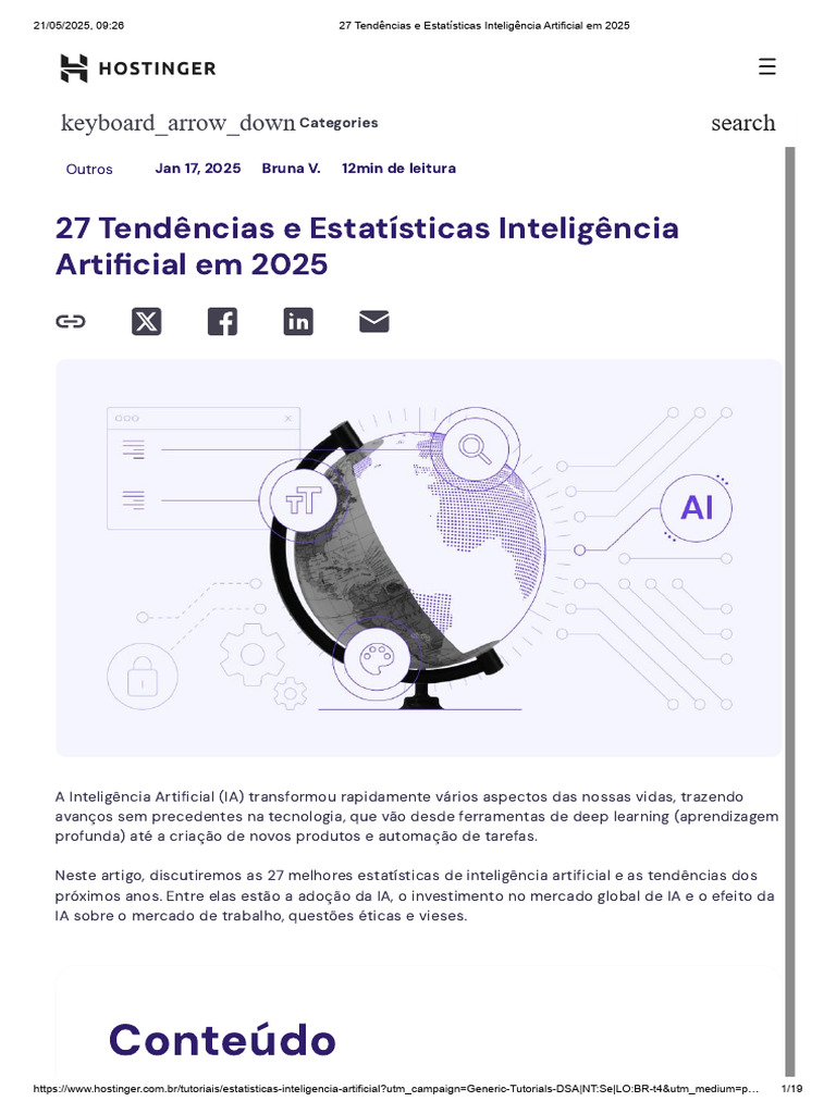 Estatísticas e Tendências da IA em 2025 | PDF | Inteligência artificial ...