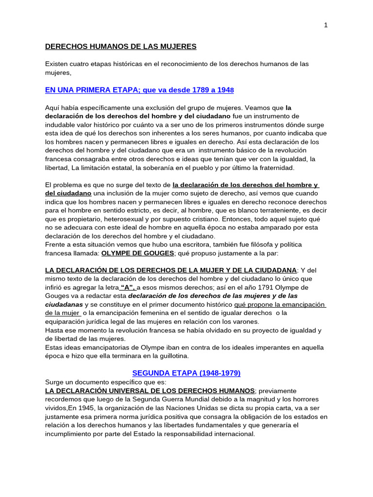 D. H. de Las Mujeres | PDF | La violencia contra las mujeres | Violencia
