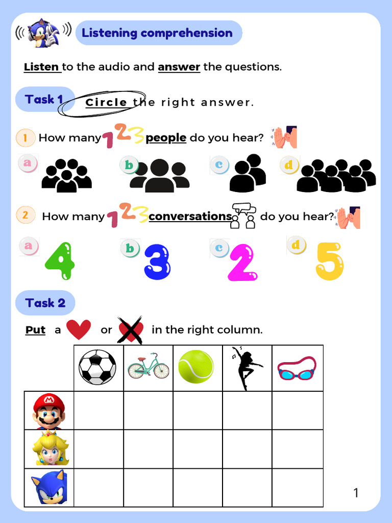 Listening and Speaking Exercises on Sports | PDF