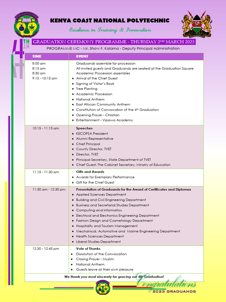 Graduation Program Edited | PDF | Engineering