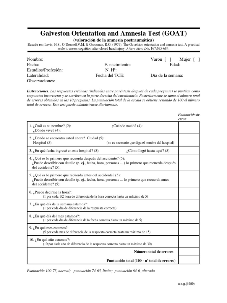 Escala Goat | PDF | Relaciones personales, crianza y desarrollo ...
