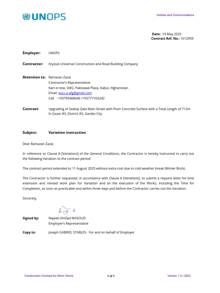 Variation Instruction - 1012959.docx (1) - Signed | PDF