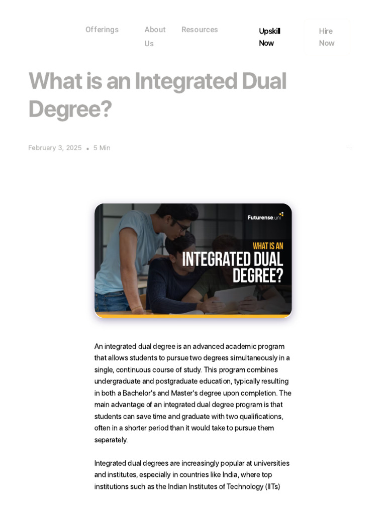 Understanding Integrated Dual Degrees | PDF | Academic Degree | Master ...