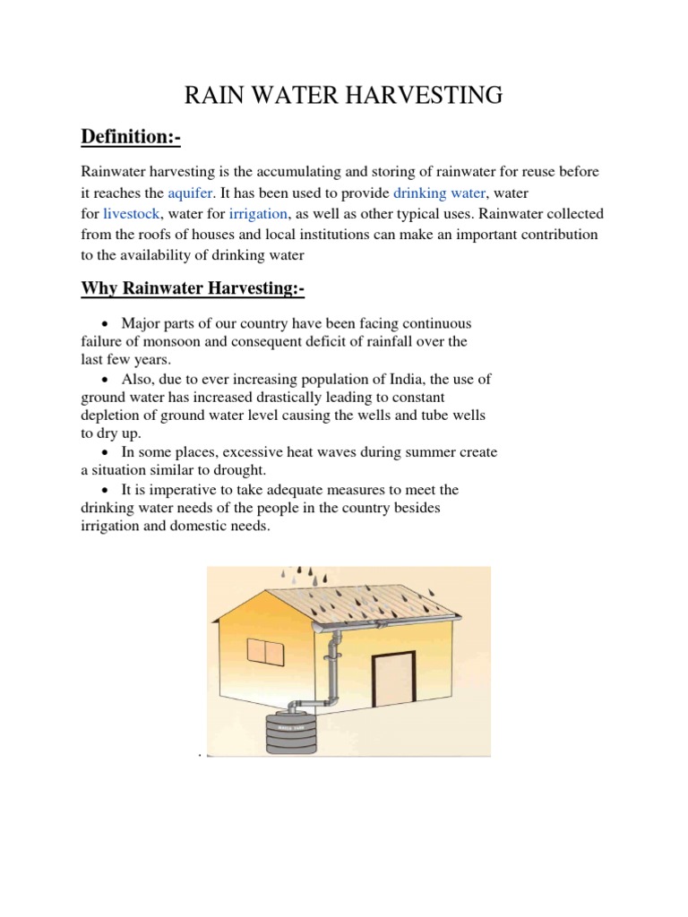 Rainwater Harvesting Explained | PDF | Rain | Liquids