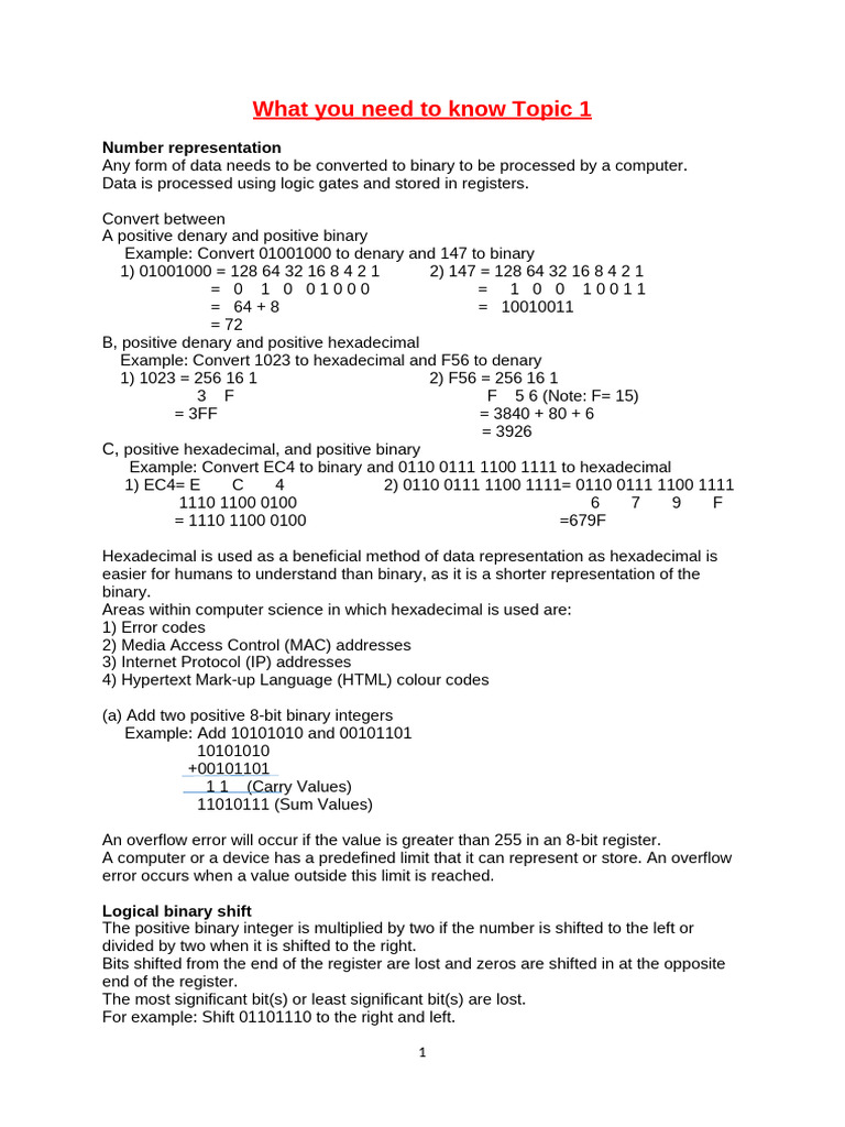 Data Representation and Conversion Guide | PDF | Byte | Data Compression
