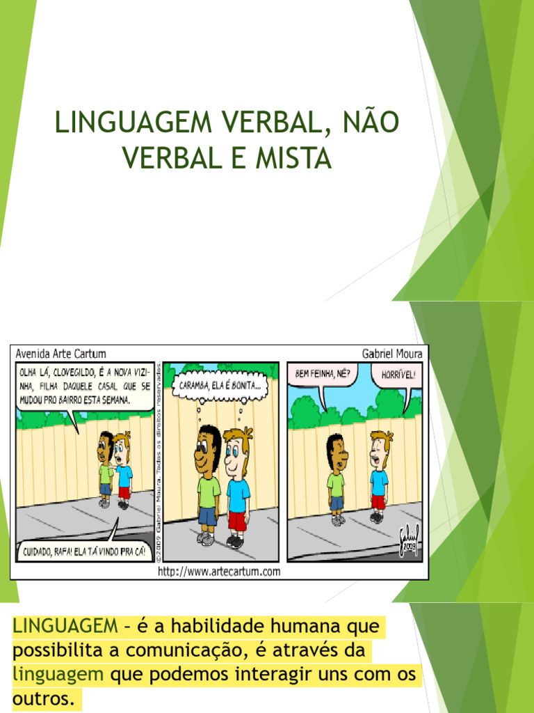 Linguagens Verbal, Não Verbal e Mista | PDF