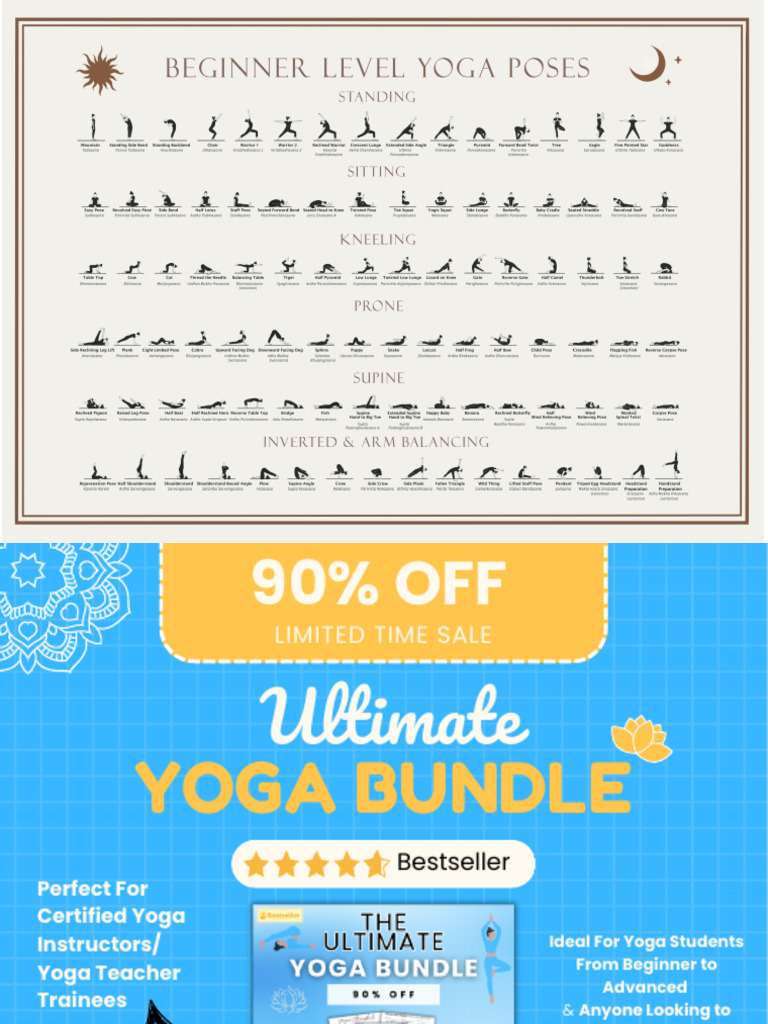 Beginner Yoga Poses Poster - Yoga Daily | PDF