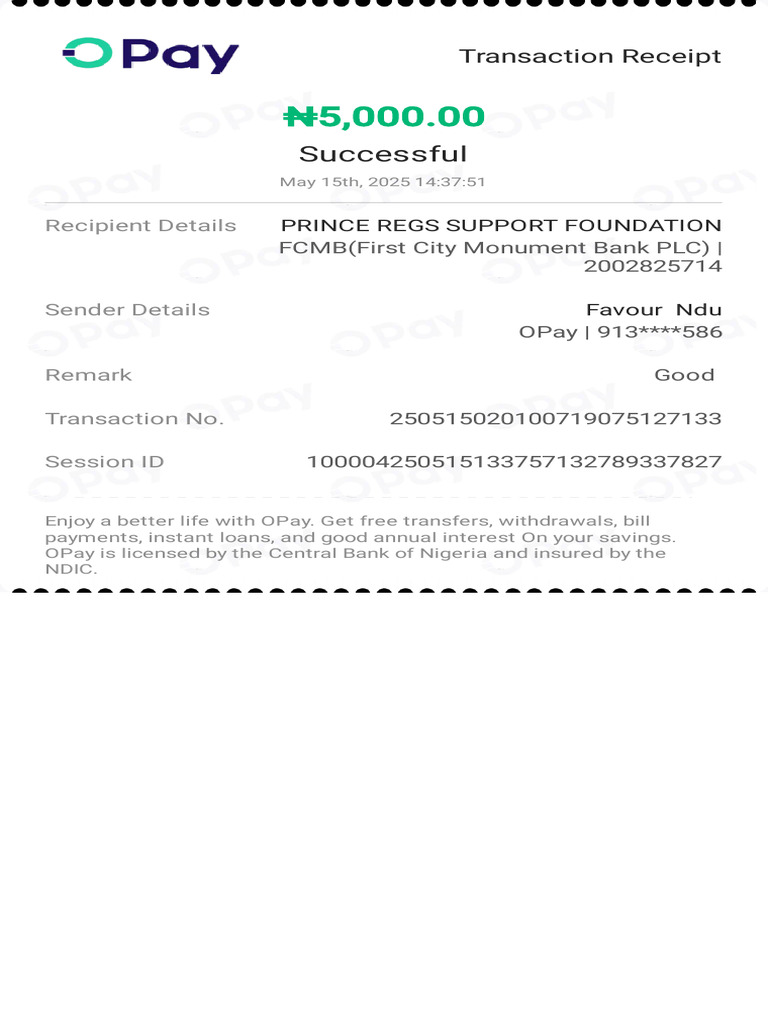 Transaction Receipt-250515020100719075127133 | PDF