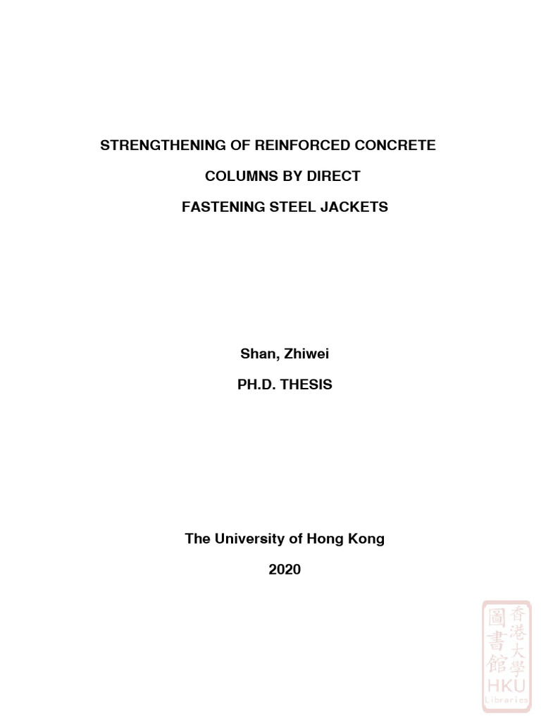 Strengthening Reinforced Concrete Columns | PDF | Strength Of Materials ...