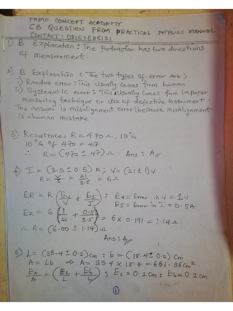 Solutions On Self CB Questions | PDF