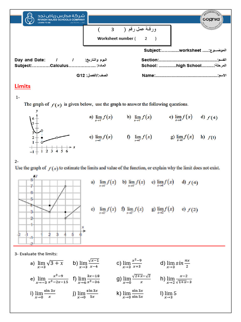 Worksheets Calculus q3 | PDF | Mathematical Relations | Graph Theory