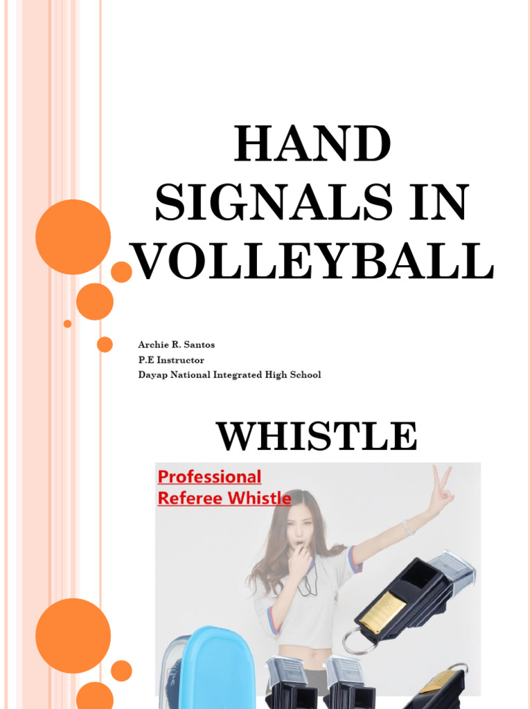 Volleyball Hand Signals Guide | PDF | Hand | Volleyball