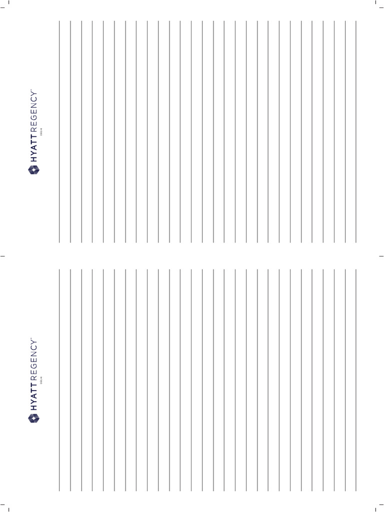 Hyatt Meetings & Events Notepad | PDF