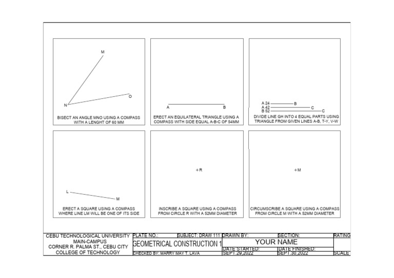 Geometrical Construction 01 | PDF
