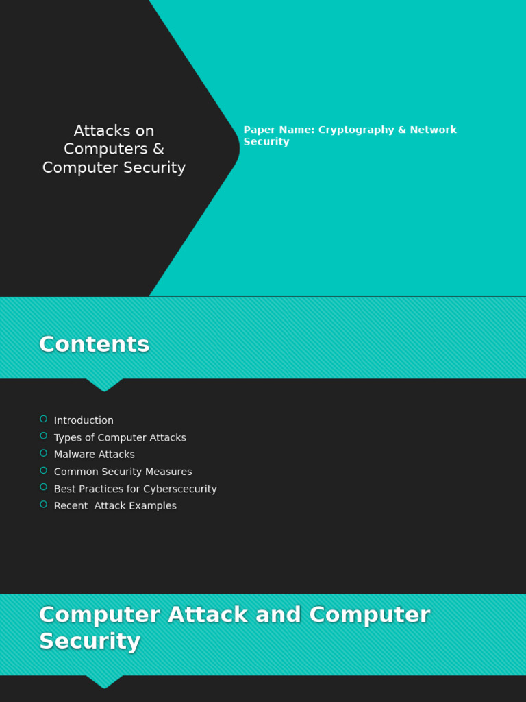 Attacks On Computers & Computer Security | PDF | Security | Computer ...