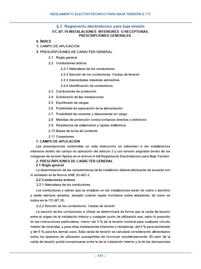 Guía ITC-BT-19: Instalaciones Interiores | PDF