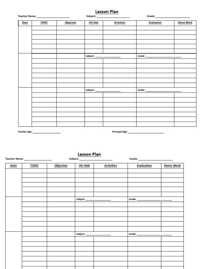 Comprehensive Lesson Plan Template | PDF | Lesson Plan | Teachers