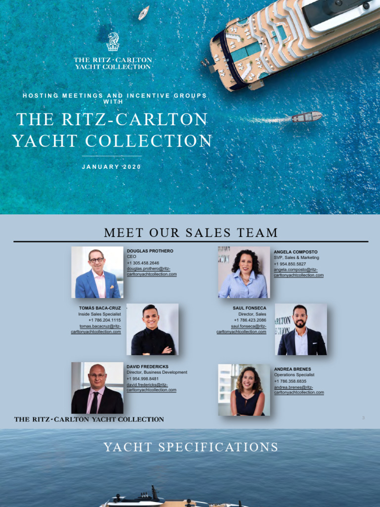 Ritz-Carlton Yacht Collection Overview | PDF | Loudspeaker | Restaurants