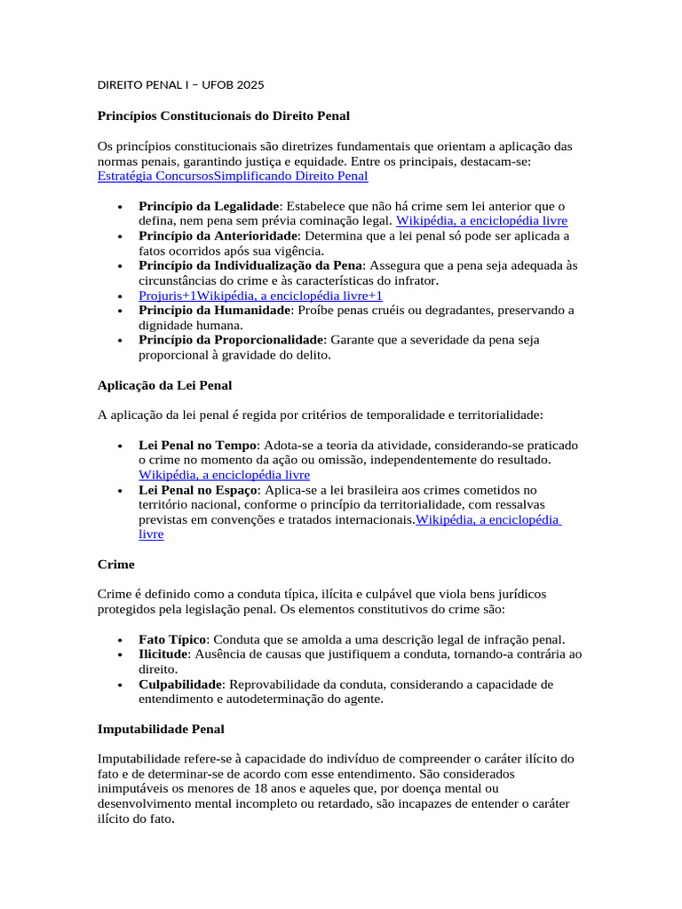 3 Princípios e Aplicação Da Lei Penal - ALUNOS | PDF | Crimes | Crime e ...