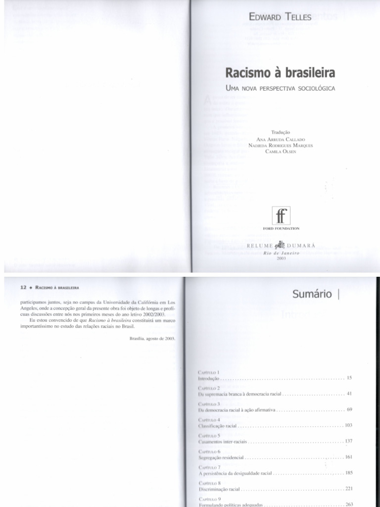TELLES - Racismo À Brasileira Cap. 2 e 3 | PDF