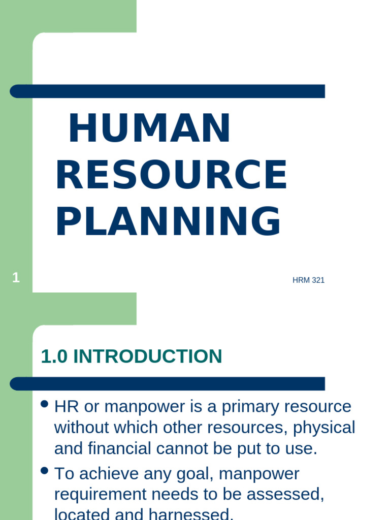 Lecture Notes Human Resource Planning Lecture Notes | PDF | Human ...