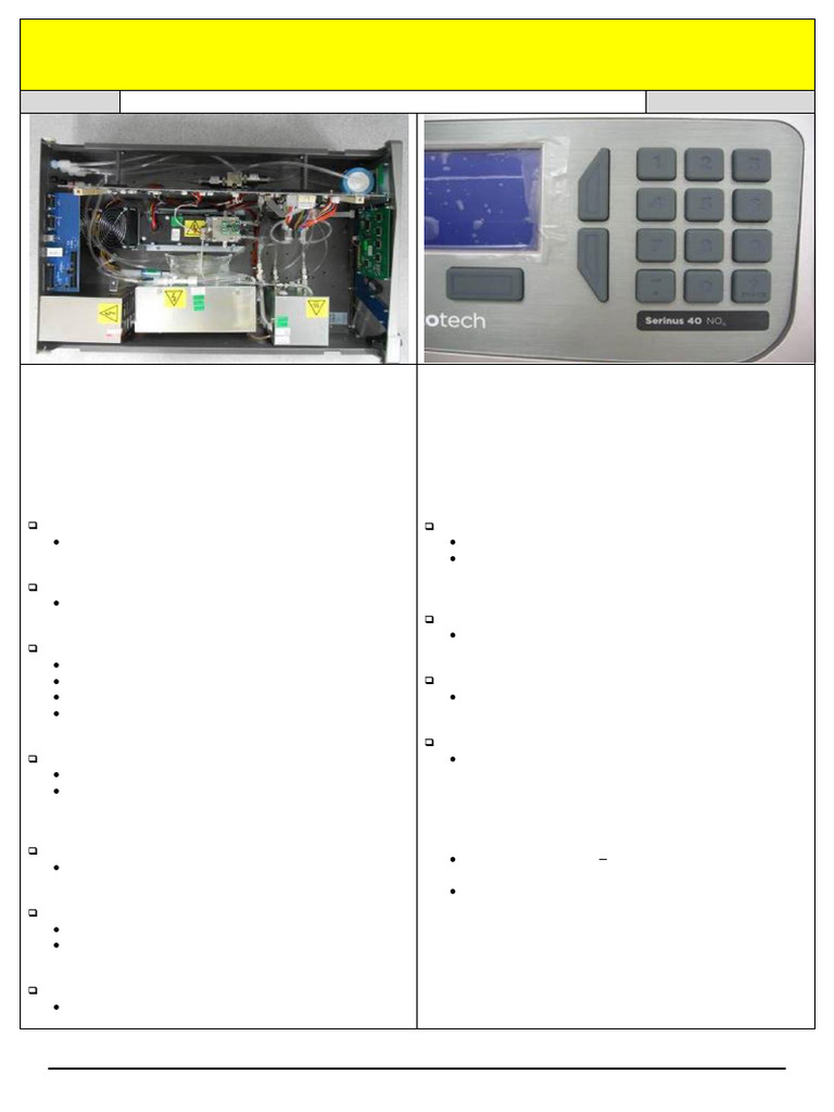 NOx Analyser Assembly Guide: Serinus 40 | PDF | Electrical Connector ...