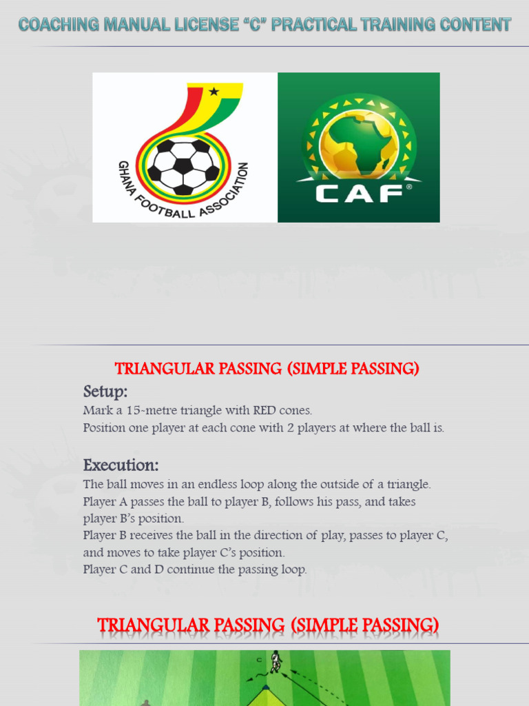 Practical Training Content - Final Work For Caf License 'C' | PDF | Sports