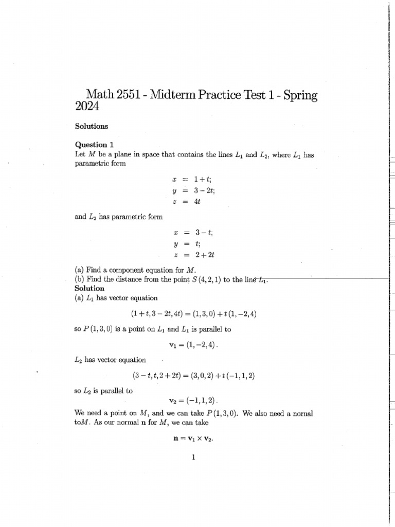Practice Test 1 Solutions | PDF